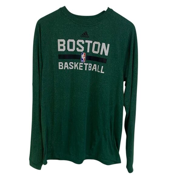 Adidas Climalite Small NWT Boston NBA Kelly Heathered green - Picture 1 of 6
